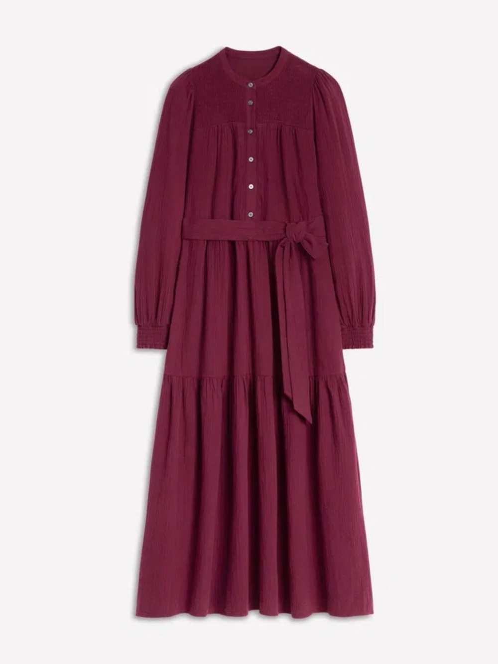 Boden Cecily Double Cloth Midi Dress burgundy Sz 6